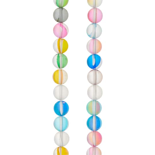 Multicolor Shiny Glass Round Beads by Bead Landing&#x2122;
